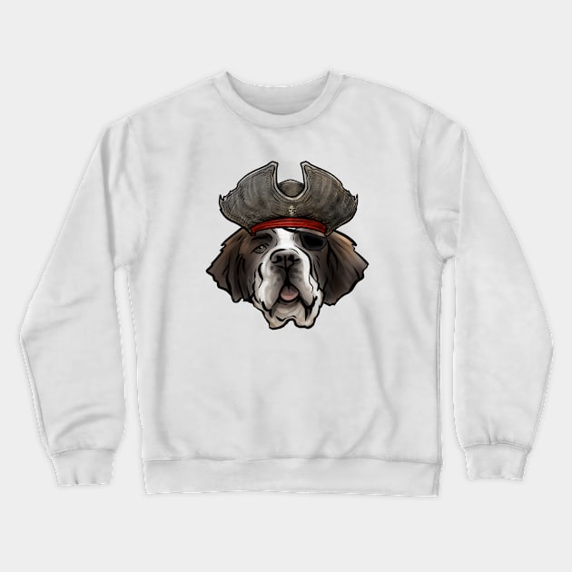 St Bernard Pirate Crewneck Sweatshirt by whyitsme